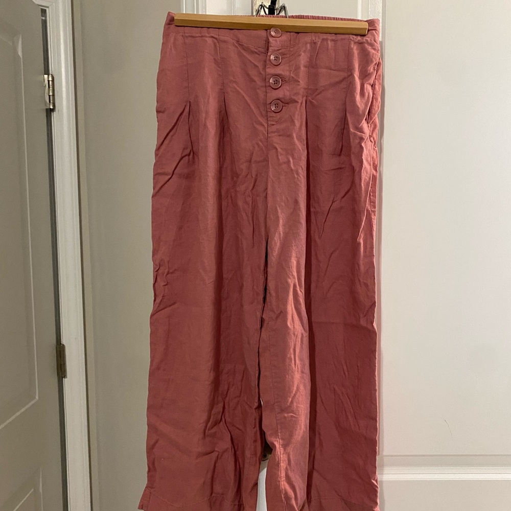 Pink flowy pants, S